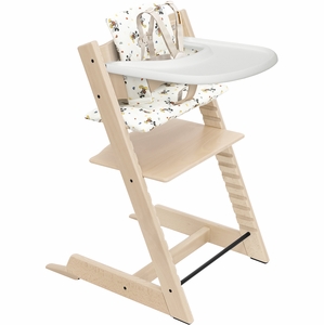 Tripp Trapp High Chair2 and Cushion with Stokke Tray - Natural / Mickey Celebration