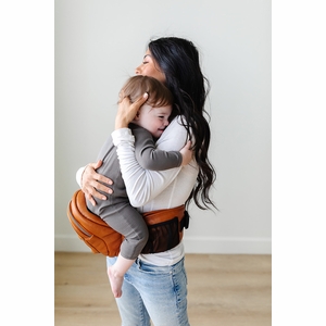 Tushbaby Hip Seat Carrier, Pebbled Vegan Leather - Cognac