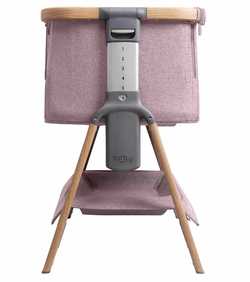 Tutti Bambini CoZee Air Bedside Crib Oak / Light Pink