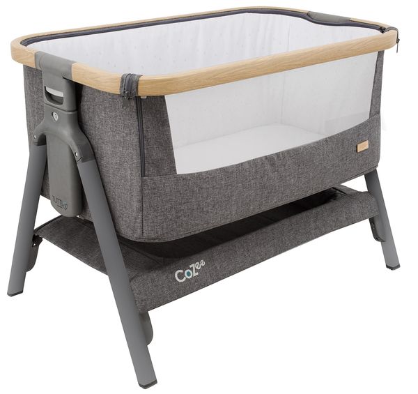 Tutti Bambini CoZee Bedside Crib Oak / Charcoal