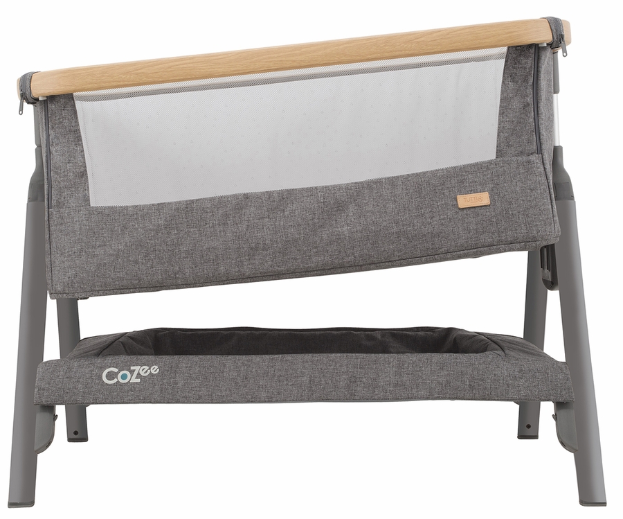 Tutti Bambini CoZee Bedside Crib Oak / Charcoal