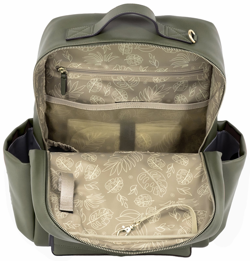 TWELVElittle PeekABoo Backpack Diaper Bag Olive