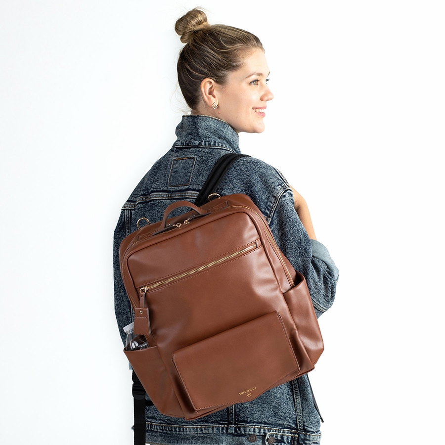 TWELVElittle Peekaboo Backpack Diaper Bag Toffee