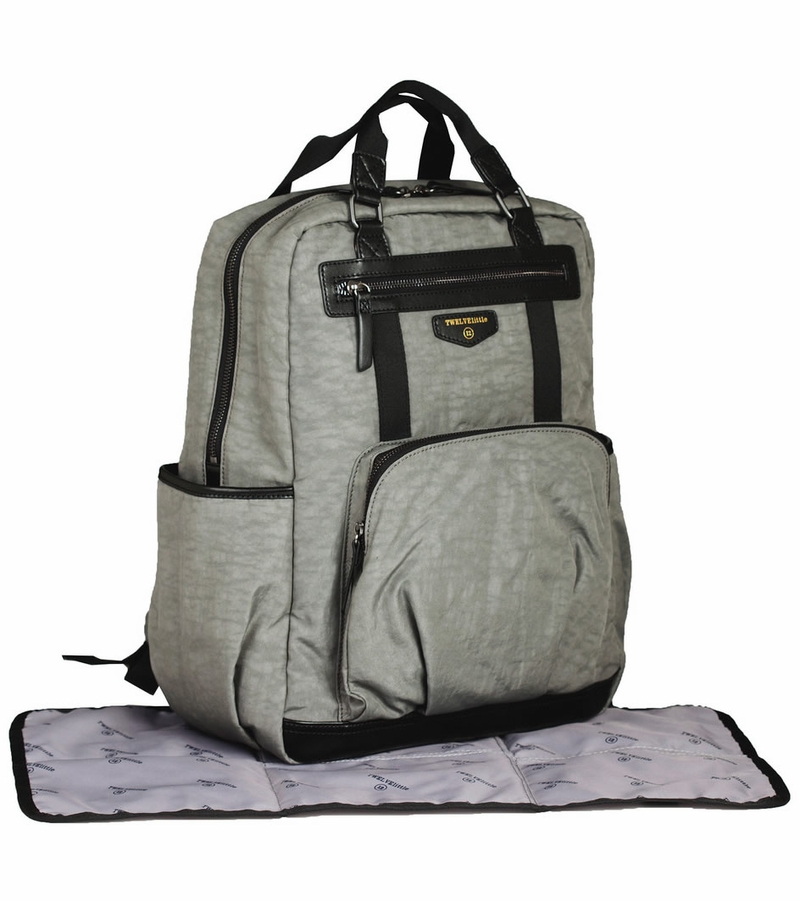 TWELVElittle Unisex Courage Backpack Diaper Bag Grey