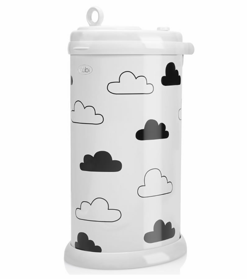 Ubbi Diaper Pail White Clouds