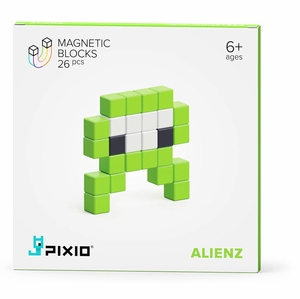 Ukidz PIXIO Mini Monster Alienz - 26 Magnetic Blocks in 3 Colors