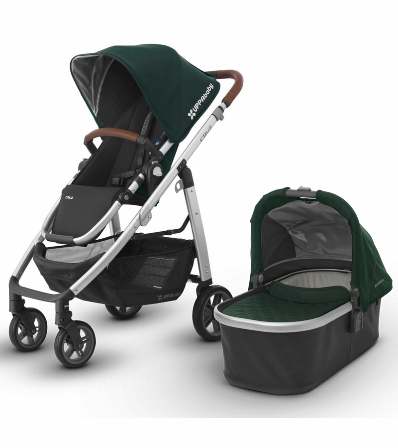UPPAbaby 2017 CRUZ Stroller & Austin (Hunter/Silver/Leather)