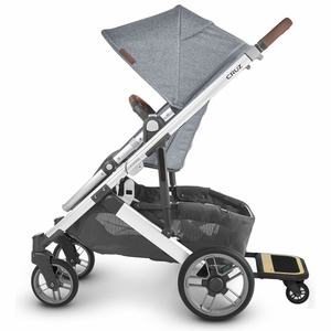 UPPAbaby 2020 Cruz V2 Stroller & Wheel Board - Gregory (Blue Melange/Silver/Saddle Leather)