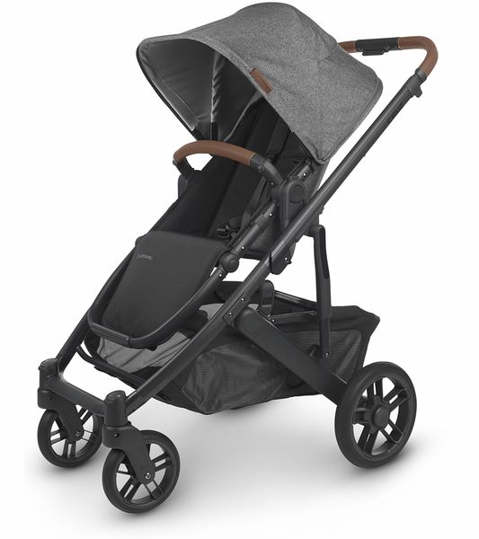 UPPAbaby CRUZ V2 Stroller - Greyson (Charcoal Melange/Carbon/Saddle Leather)