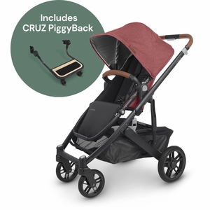 UPPAbaby CRUZ V2 Stroller + PiggyBack Ride-Along Bundle - Lucy