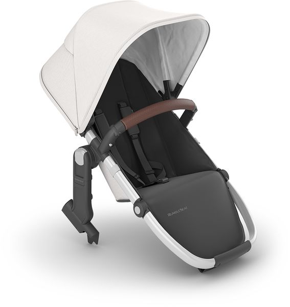 UPPAbaby RumbleSeat V2+ Bryce (White Marl / Silver Frame / Chestnut