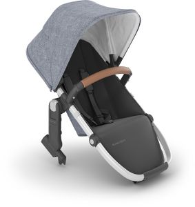UPPAbaby RumbleSeat V2+ - Gregory (Blue Melange / Silver Frame / Saddle Leather)