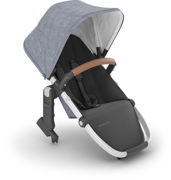 UPPAbaby RumbleSeat V2+ - Gregory (Blue Melange / Silver Frame / Saddle Leather)