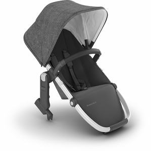 UPPAbaby RumbleSeat V2+ - Jordan (Charcoal Melange / Silver Frame / Black Leather)