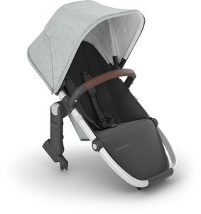 UPPAbaby RumbleSeat V2+ - Stella (Grey Brushed Melange / Silver Frame / Chestnut Leather)