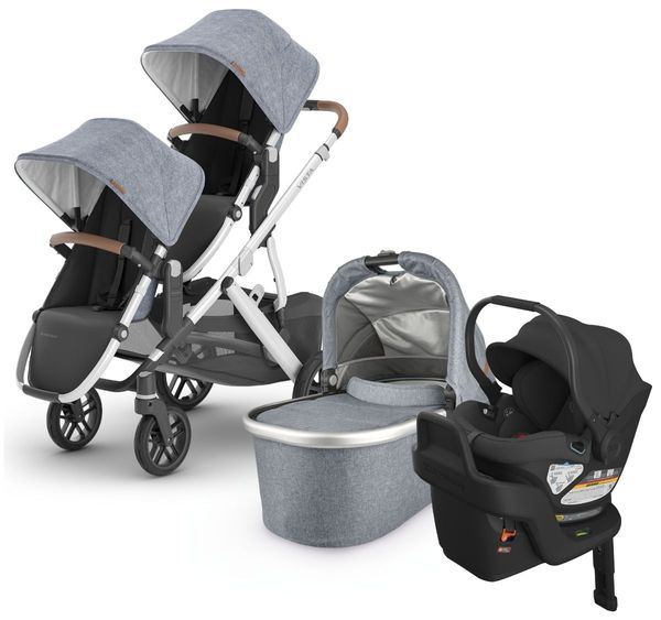 UPPAbaby VISTA V2 Double Stroller + Aria Travel System Bundle with