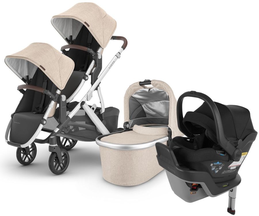 UPPAbaby VISTA V2 Double Stroller + MESA MAX Travel System Bundle with
