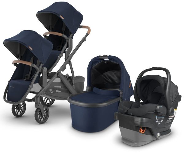 UPPAbaby VISTA V2 Double Stroller + MESA V2 Travel System Bundle with Rumble Seat V2+ - Noa / Jake