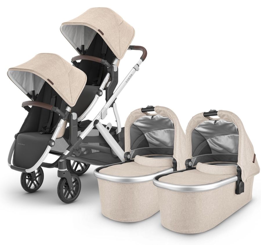 UPPAbaby VISTA V2 Twin Double Stroller Bundle with Rumble Seat V2+ Declan
