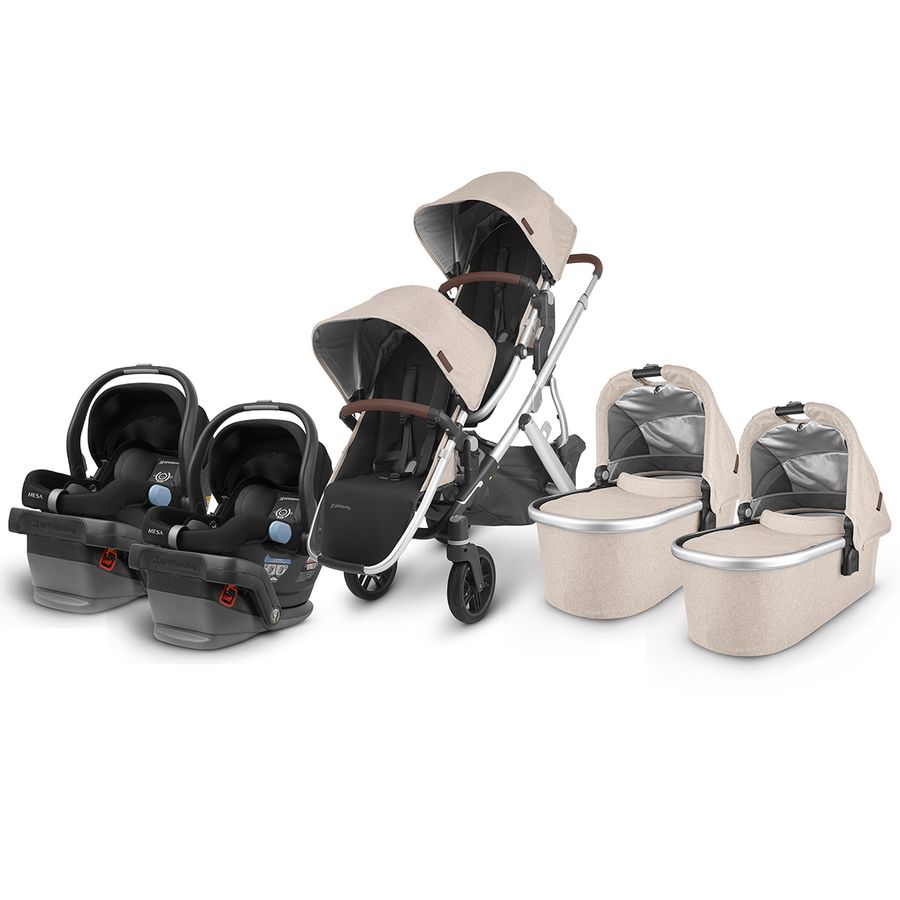 UPPAbaby VISTA V2 Twin Double Stroller + MESA Travel System Bundle Declan