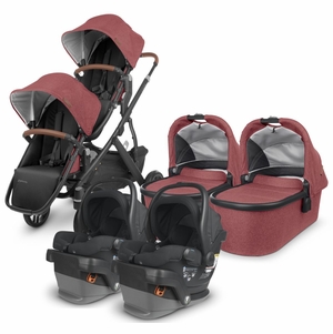 UPPAbaby VISTA V2 Twin Double Stroller + MESA V2 Travel System Bundle - Lucy / Jake