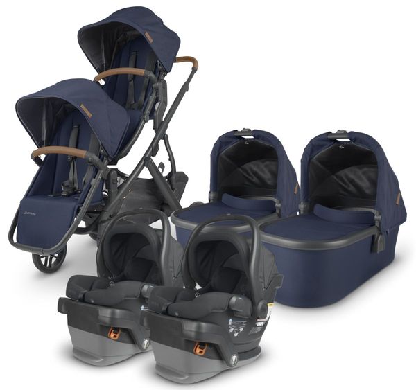 UPPAbaby VISTA V2 Twin Double Stroller + MESA V2 Travel System Bundle