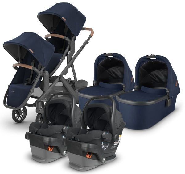 UPPAbaby VISTA V2 Twin Double Stroller + MESA V2 Travel System Bundle