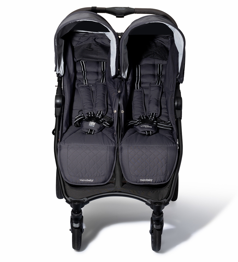 Valco Baby Slim Twin Double Stroller Sport Edition Signature Grey
