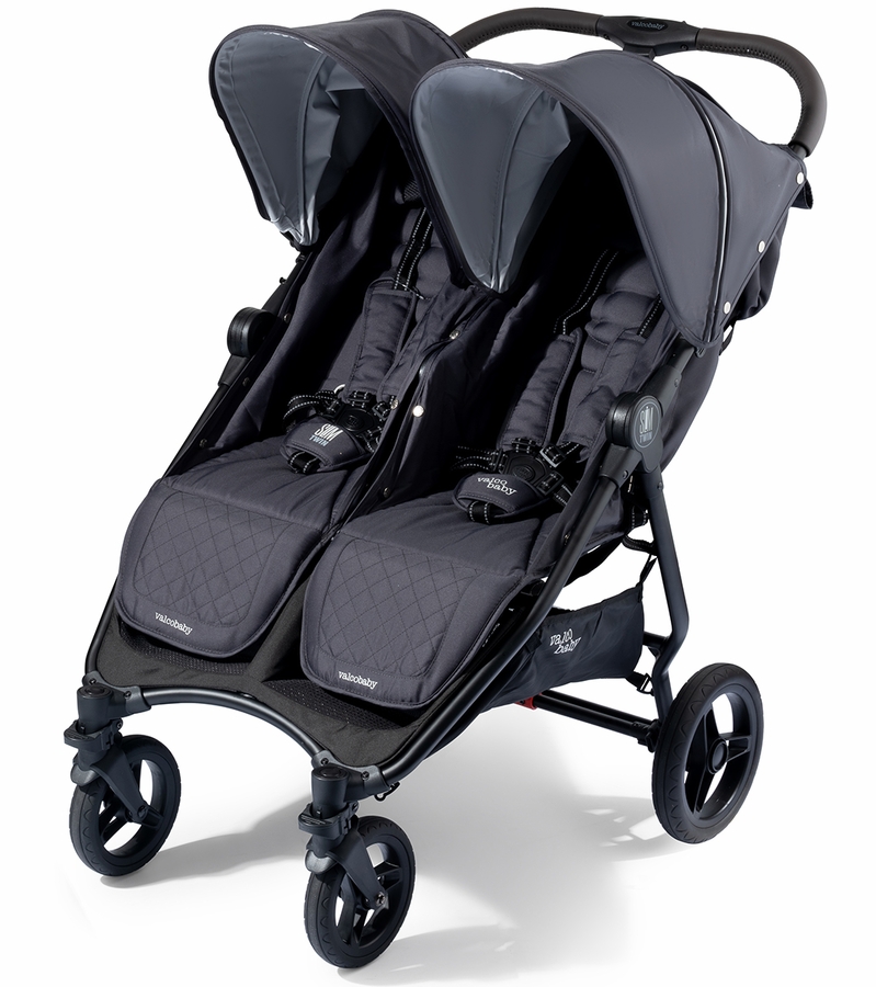 Valco Baby Slim Twin Double Stroller Sport Edition Signature Grey