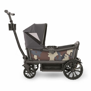 Veer Cruiser (2 Seater) Stroller Wagon + Canopy Bundle - Camo/Grey