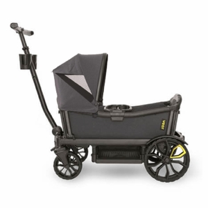 Veer Cruiser (2 Seater) Stroller Wagon + Canopy Bundle - Grey/Grey