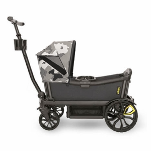 Veer Cruiser (2 Seater) Stroller Wagon + Canopy Bundle - Grey/Ice Camo