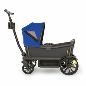 Veer Cruiser (2 Seater) Stroller Wagon + Canopy Bundle - Grey/Kai Blue