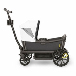 Veer Cruiser (2 Seater) Stroller Wagon + Canopy Bundle - Grey/Savanna White