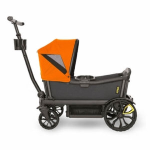 Veer Cruiser (2 Seater) Stroller Wagon + Canopy Bundle - Grey/Sienna Orange