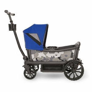 Veer Cruiser (2 Seater) Stroller Wagon + Canopy Bundle - Ice Camo/Kai Blue
