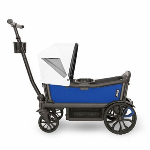 Veer Cruiser (2 Seater) Stroller Wagon + Canopy Bundle - Kai Blue/Savanna White