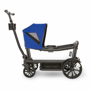 Veer Cruiser (2 Seater) Stroller Wagon + Canopy Bundle - Savanna White/Kai Blue