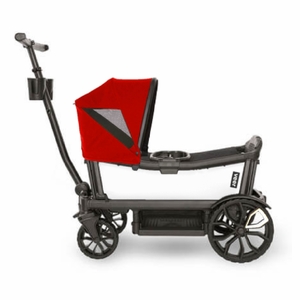 Veer Cruiser (2 Seater) Stroller Wagon + Canopy Bundle - Savanna White/Pele Red