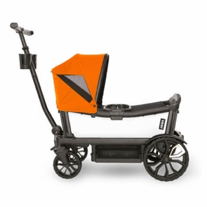 Veer Cruiser (2 Seater) Stroller Wagon + Canopy Bundle - Savanna White/Sienna Orange