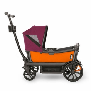 Veer Cruiser (2 Seater) Stroller Wagon + Canopy Bundle - Sienna Orange/Pink Agate