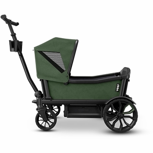 Veer Cruiser (2 Seater) Stroller Wagon + Sidewall Kit + Canopy Bundle - Green Jasper