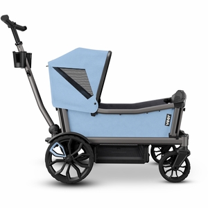 Veer Cruiser City XL (4 Seater) Stroller Wagon + Sidewall Kit + Canopy Bundle - Blue Beryl