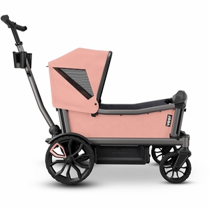 Veer Cruiser City XL (4 Seater) Stroller Wagon + Sidewall Kit + Canopy Bundle - Rose Quartz
