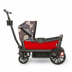 Veer Cruiser Stroller Wagon + Canopy Bundle - Pele Red/Camo