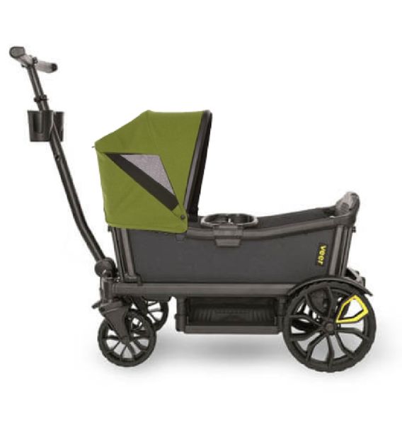 Veer Cruiser (2 Seater) Stroller Wagon + Canopy Bundle - Grey/Joshua Green