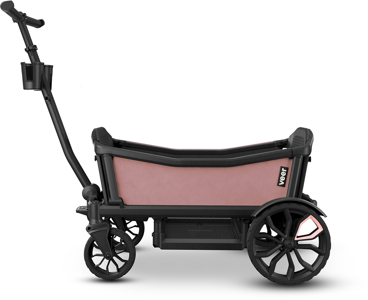 Veer Cruiser (4 Seater) Stroller Wagon + Sidewall Kit Bundle - Rose Quartz