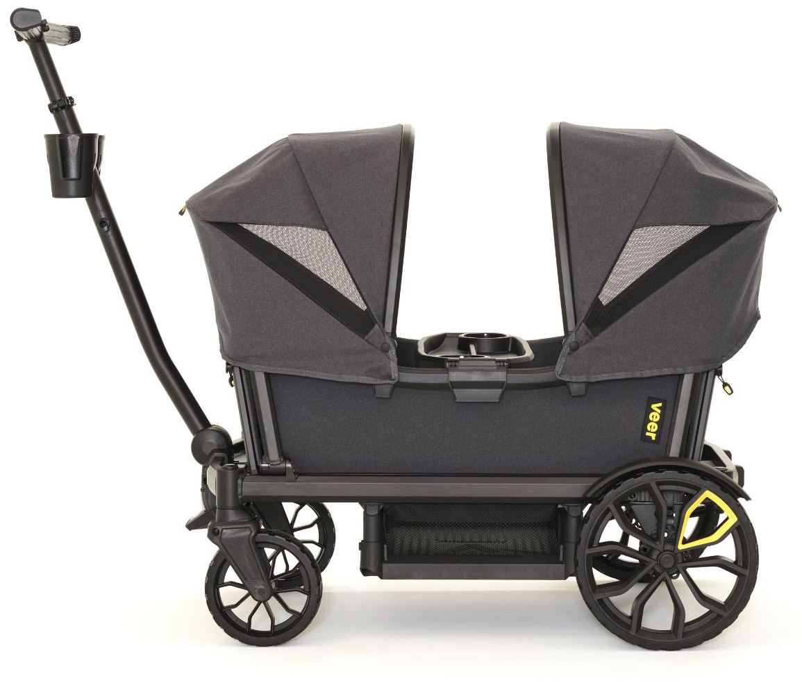 Veer Cruiser (4 Seater) Stroller Wagon + 2 Canopy Bundle - Grey