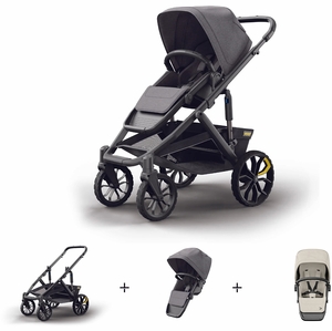 Veer Switch&Roll Luxe Single-to-Double Stroller + Color Kit Luxe Bundle - Natural