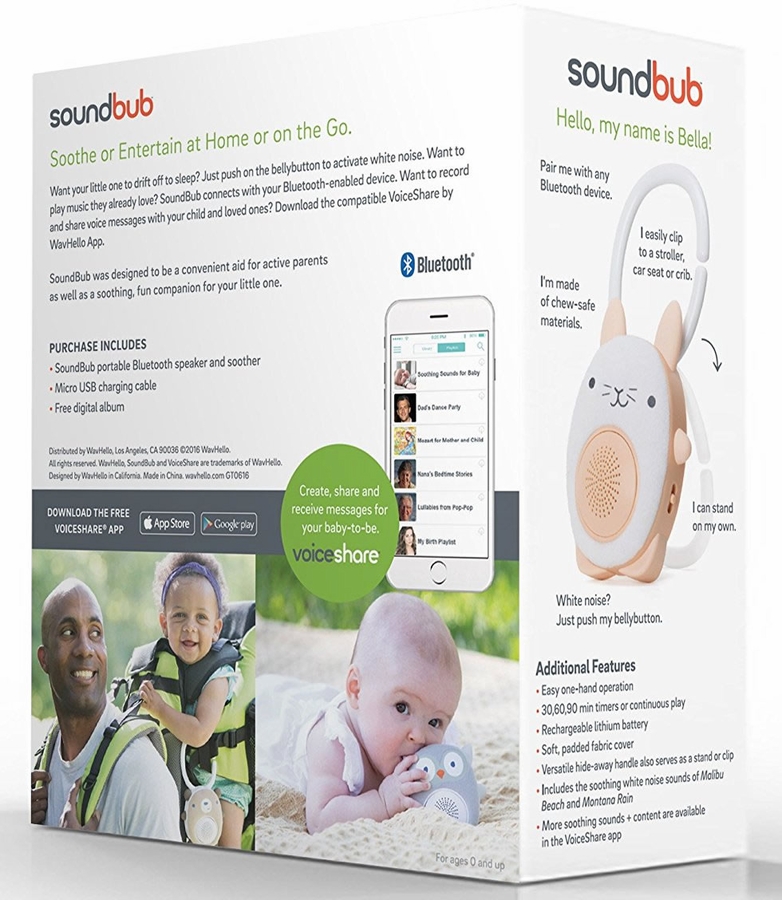 WavHello Soundbub Bluetooth Speaker & Baby Soother Bunny